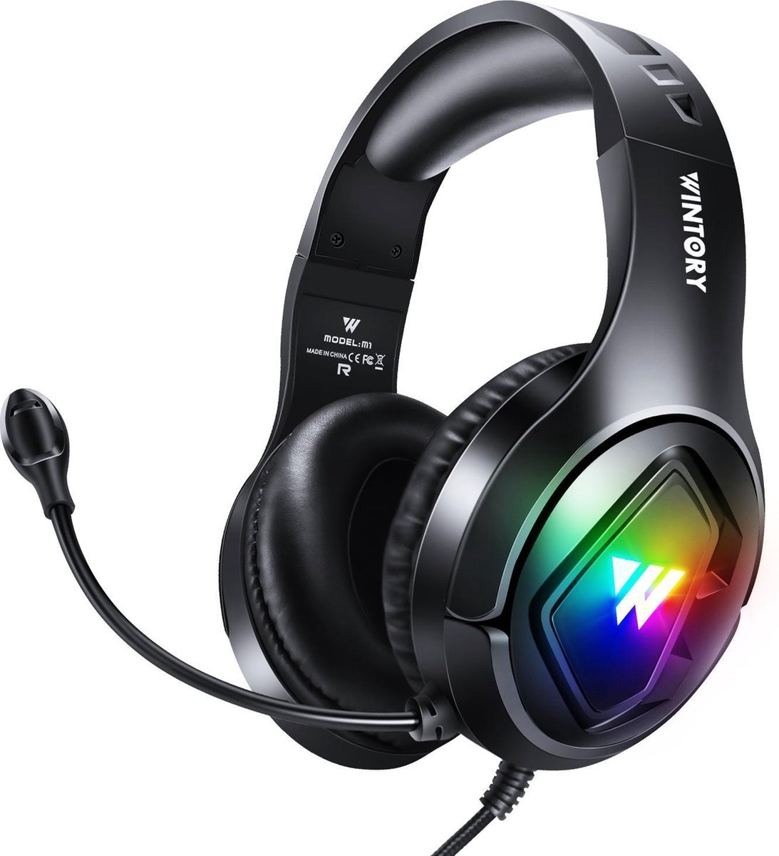 Elementkey Xenith Pro-G – RGB Gaming Headset – Bedraadde Headset – Voor Computer En Console – Met Noice Canceling - Zwart
