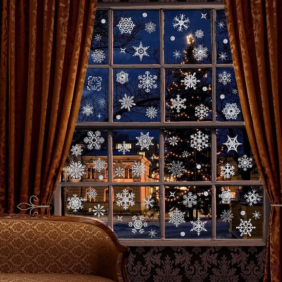 Verfraai statische sticker thuis ramen PVC grote sneeuwvlok muursticker Kerstmis Nieuwjaar feest elanden glas aankleden kerstman kopen vanaf een prijs van 1.3