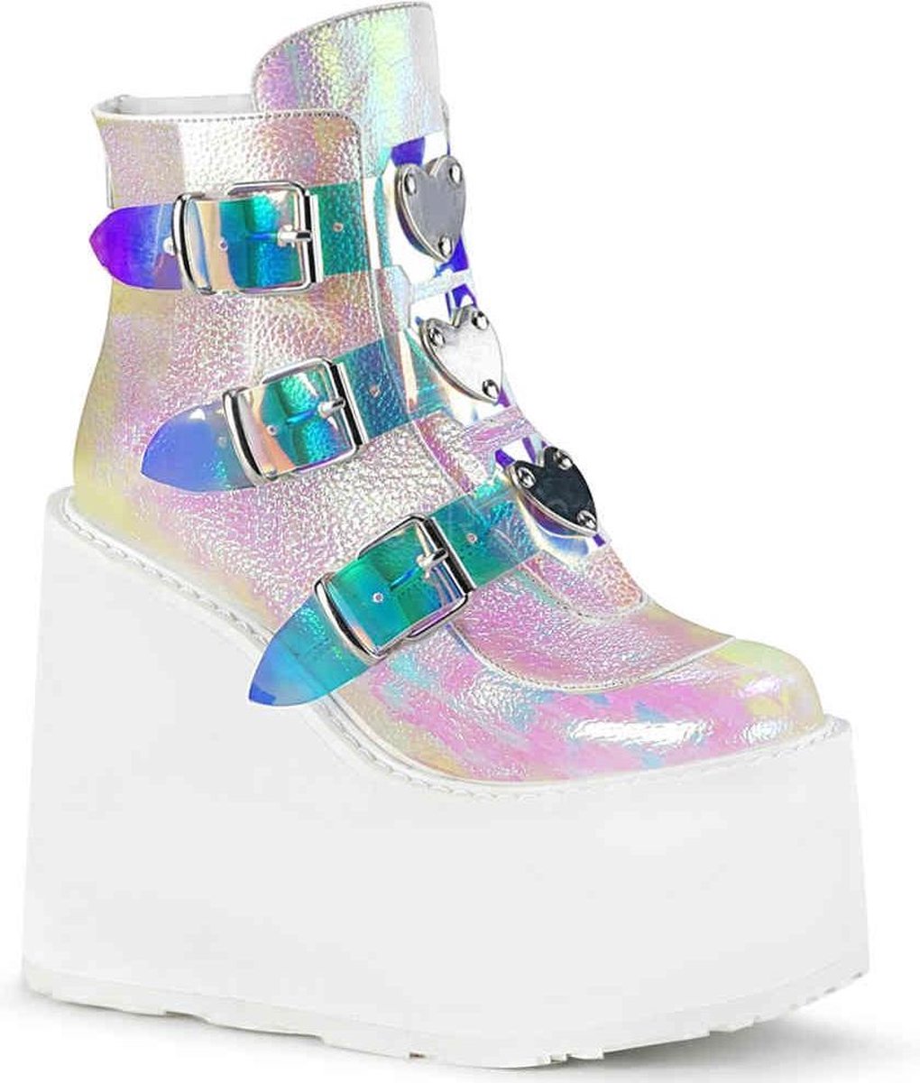 Demonia Enkellaars -41 Shoes- SWING-105 Wit