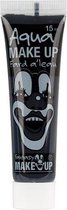 Zwarte horror schmink op waterbasis tube 15 ml - Schminken - Schmink halloween/carnaval - Make-up