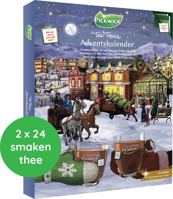 Pickwick Tea Topics - Adventskalender 2023 - 48 theezakjes cadeau geven