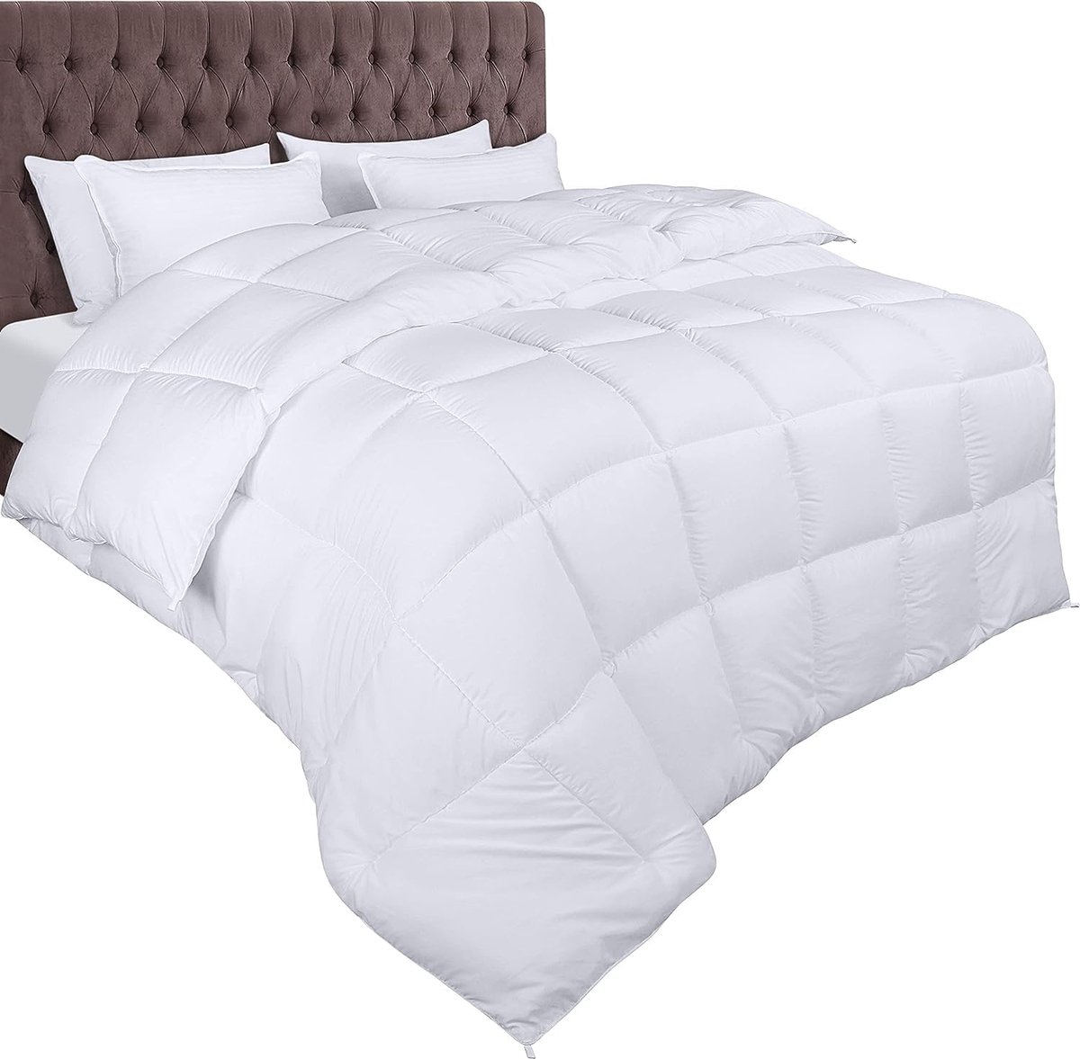 Doorgestikt dekbed met een vulling van microvezel (polyester); hypoallergeen; houdt je lekker warm en, 200 x 200 cm