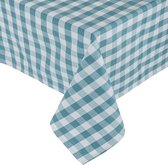 Nappe à carreaux bleue, nappe vichy en 100 % coton avec motif à carreaux, nappe angulaire pour table à manger ou table de cuisine, 137 x 228 cm