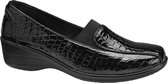 Easy Street Dames Zwarte instapper croco lak - Maat 37