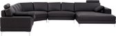 LINEA SOFA XXL zevenzitsbank hoogwaardig leer DONATELLO II - bruin - hoek rechts L 386 cm x H 89 cm x D 335 cm