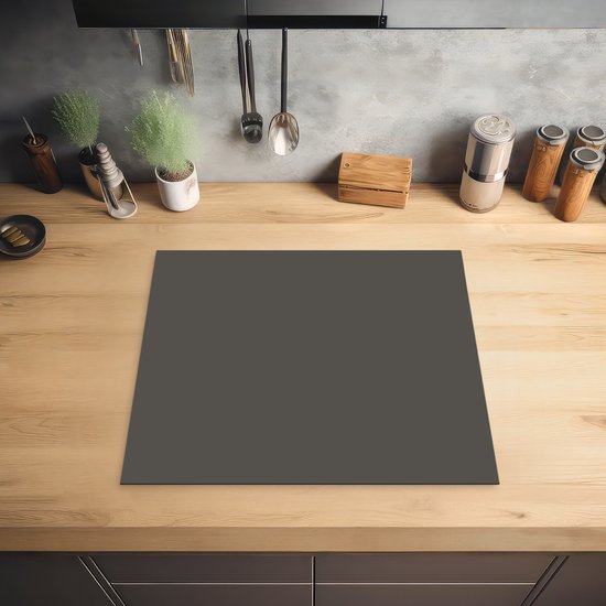 KitchenYeah® Inductie beschermer 59x51 cm - Grijs - Kleuren - Effen - Kookplaataccessoires - Afdekplaat voor kookplaat - Inductiebeschermer - Inductiemat - Inductieplaat mat
