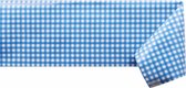 Raved Tafelzeil Boerenbont Ruit Blauw  140 cm x  140 cm - PVC - Afwasbaar