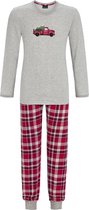 Grijs gemêleerde heren pyjama Kerst - Grijs - Maat - 46