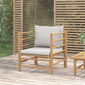 The Living Store Bamboe Tuinbank - Modulair - Meubelen - Afmeting- 63 x 69 x 65 cm - Duurzaam - Comfortabel