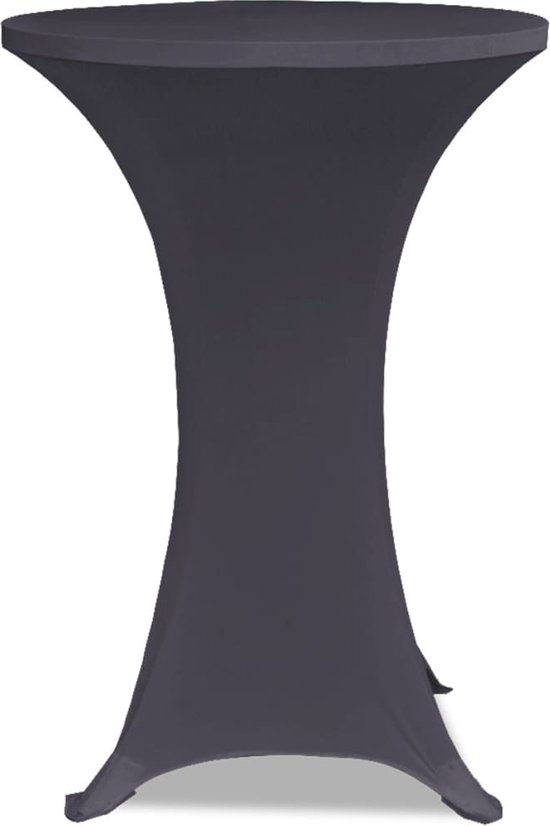 vidaXL Housse de table haute extensible Ø60 cm Wit (2 pièces) - Housse de meuble - Housses de meubles - Housse de table haute - Housses de table haute