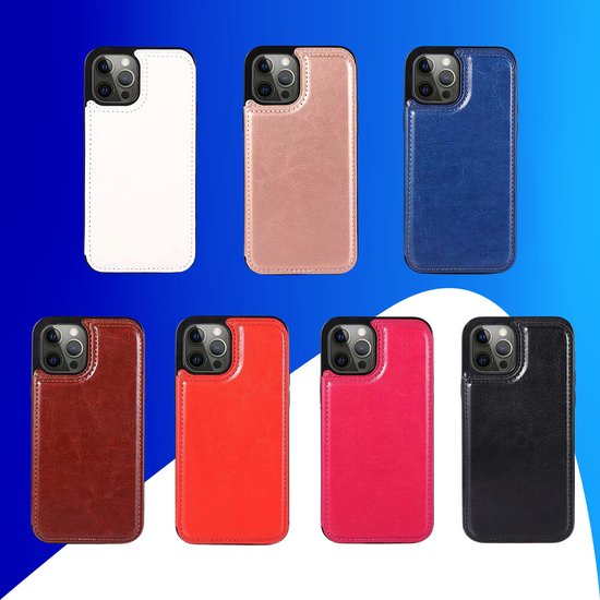 Coque iPhone 15 - Coque arrière - Porte carte - Portefeuille - Simili cuir - Rose