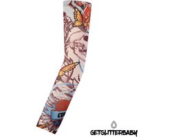 GetGlitterBaby® - Tattoo Sleeve / Tijdelijke Tattoos Arm / Nep Tatoeage Mouw / Fake Temporary Neppe Tatoe Kous Tattoo / Halloween Carnaval Nep Wond Wonden Spin Spinnen