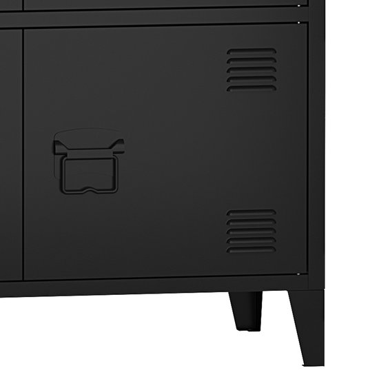 en.casa] Bureaukast Hamina 113x80x40 cm staal wit - Kantoor en Winkelinrichting | Kantoormeubilair en Inrichting