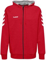Hummel Go Cotton Sweater Met Ritssluiting True Red - XL - Heren