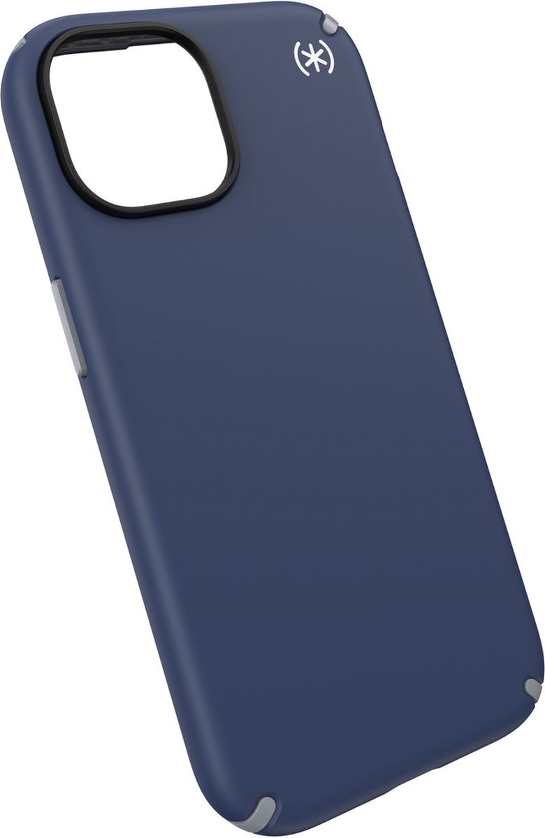 Speck hoesje geschikt voor Apple iPhone 15/14/13 Apple iPhone 16e Apple iPhone 17e - Slank - MagSafe - Ultieme Bescherming - Luxe Soft-touch Afwerking - Valbescherming gecertificeerd tot 4 meter - Microban Antibacterieel - Presidio2 Pro lijn -Blauw
