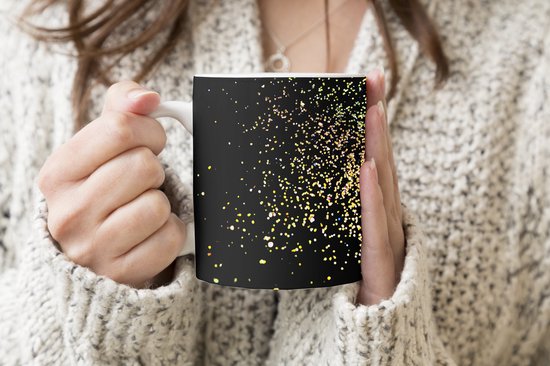 Tasse Magique - Tasses Photo Chaleur - Tasse à Café - Fond Paillettes  Dorées - Tasse