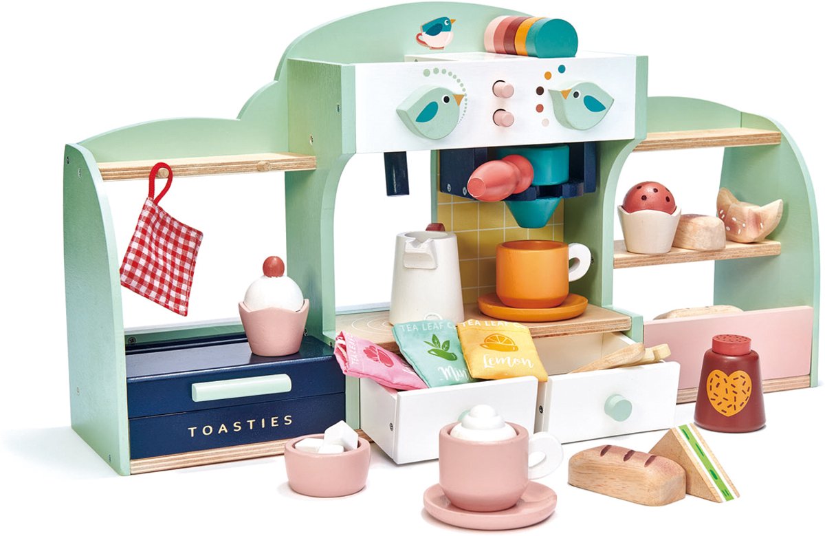 TENDER LEAF Playing - Café Bird's Nest - Met Alle Accessoires Om Je Eigen Koffiehuisje Uit Te Baten - 3 Jaar