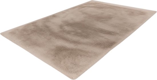 Lalee Heaven - Vloerkleed - Tapijt – Karpet - Hoogpolig - Superzacht - Fluffy - Shiny- Silk look- rabbit- 200x290 cm licht taupe