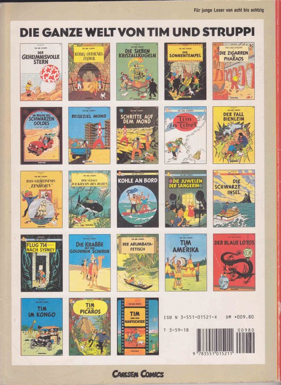 Tim Und Struppi Im Kongo Tim und Struppi : Tim im Kongo, Hergé | 9783551015211 | Boeken | bol