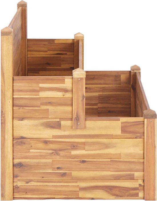 The Living Store Jardinière en bois - 110 x 75 x 84 cm - bois d'acacia massif