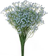 Pakket van 7 kunstbloemen Gypsophila Gypsophila kunstboeket nep kunstplanten DIY voor bruiloft bruidsboeketten bloemstuk hotel woonkamer feestdecoratie, blauw