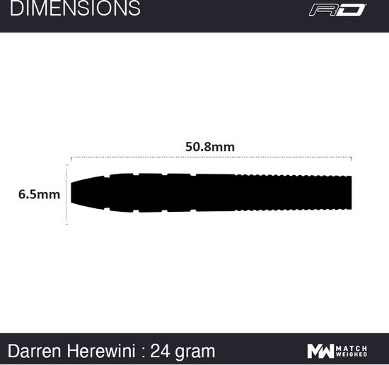 Winmau Darren Herewini 90% - Dartpijlen van Winmau — afbeelding 3