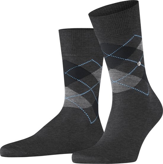 Burlington Manchester one-size organisch katoen sokken heren grijs - Maat 40-46