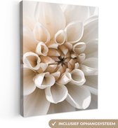 Canvas Schilderij Bloemen - Wit - Natuur - 60x80 cm - Wanddecoratie