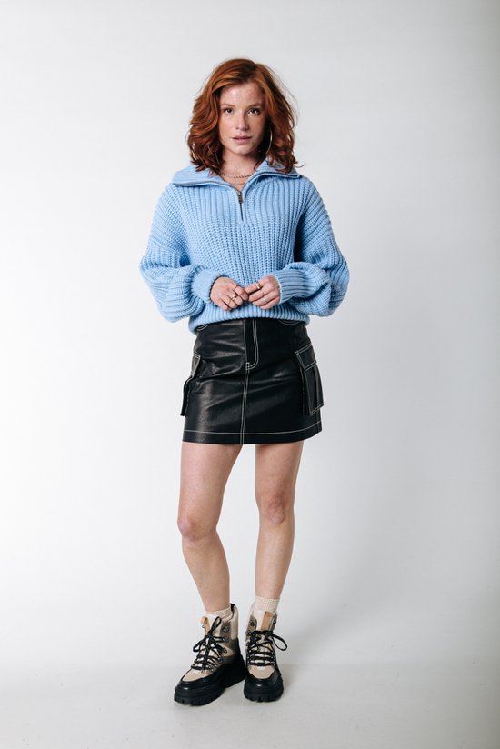 Colourful Rebel Zenni Vegan Leather Mini Skirt - M