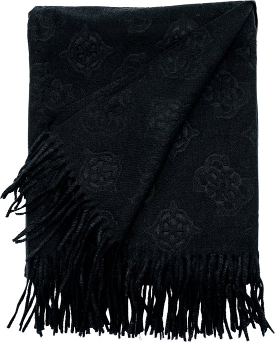 Guess James Logo Printed Scarf Dames Sjaal - Zwart - One Size
