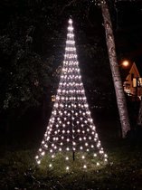 Sapin de Noël LED Montejaur 1,8 mètres avec mât - blanc chaud