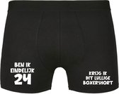 Ben ik eindelijk 24, krijg ik dit lullige boxershort Heren Boxershort - verjaardag - jarig - 24e verjaardag - feest - onderbroek - grappig