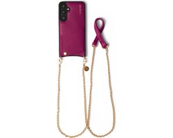 Dutchies Spanish Chain Set - Ruby - Geschikt voor Samsung S23 ULTRA (no pen recess) / 115 cm (XS/S) - Telefoonhoesje Met Pasjeshouder