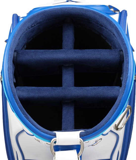 Mizuno Tour Staff- Waterwerende Golftas - Cartbag - Blauw Wit van Mizuno — afbeelding 3