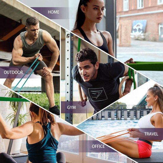 DASKING Weerstandsbandenset met 98 cm afneembare oefenstang, 4 verschillende niveaus pull-up-banden - fitness-trainingsbalkenset voor krachttraining, pilates, yoga, thuissportschool DASKING Weerstandsbandenset met 98 cm afneembare oefenstang, 4 verschillende niveaus pull-up-banden - fitness-trainingsbalkenset voor krachttraining, pilates, yoga, thuissportschool