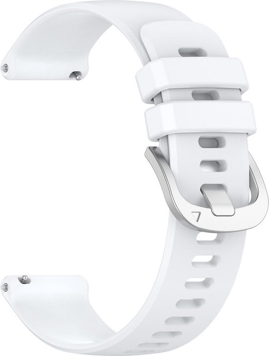 Bracelet en Siliconen - adapté pour Amazfit GTS / GTS 2 / GTS 2E / GTS 2 Mini / GTS 3 / GTS 4 / GTS 4 Mini / Bip / Bip U / Bip Lite / GTR 42 mm / Pop / Pop Pro - blanc