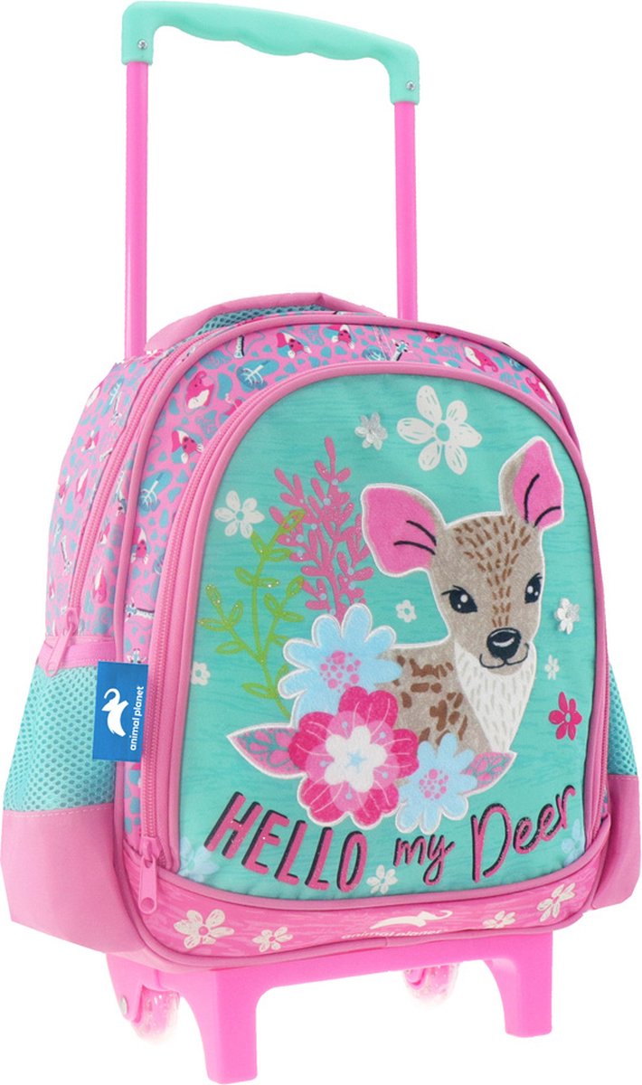 Animal Planet Rugzak Trolley, Hert - 31 x 27 x 10 cm - Polyester