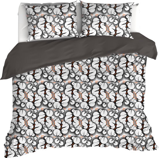 De Witte Lietaer Housse de Couette Lilypad - Double - 240x200/220 cm - Noir