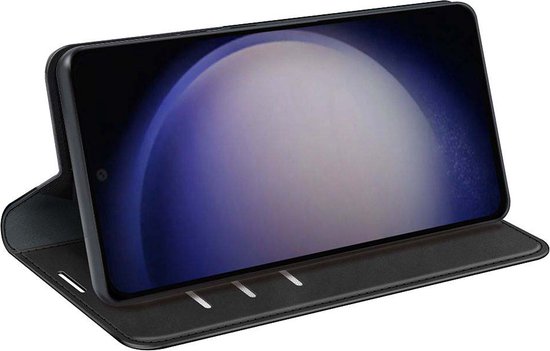 Coque Samsung Galaxy S24 - Bookcase portefeuille de Luxe (fermeture magnétique) - Zwart - Étui de téléphone portable - Étui de téléphone adapté pour Samsung Galaxy S24