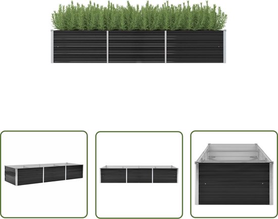 ML-Design Set Van 2 Verhoogde Tuinbedden Van Metaal Voor In De Tuin 90x90x30 Cm 240 Liter Antraciet Weerbestendig Roestvast Buiten Plantbed Bloembak Tuinbed Groentebed Koud Frame Kruidenbed ML-Design Set Van 2 Verhoogde Tuinbedden Van Metaal Voor In De Tuin 90x90x30 Cm 240 Liter Antraciet Weerbestendig Roestvast Buiten Plantbed Bloembak Tuinbed Groentebed Koud Frame Kruidenbed