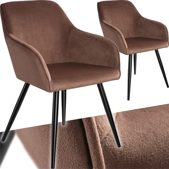 tectake® Eetkamerstoelen - Kunstleren stoelen met hoge rugleuning - Set van 2 - Sledestoel met ergonomisch gevormde rugleuning - Diverse kleuren en sets - Bruin tectake® Eetkamerstoelen - Kunstleren stoelen met hoge rugleuning - Set van 2 - Sledestoel met ergonomisch gevormde rugleuning - Diverse kleuren en sets - Bruin