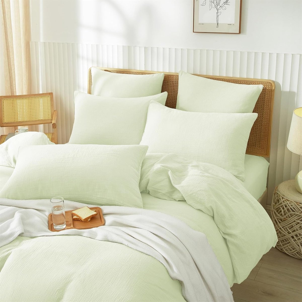 Goodivery ® Beddengoedset van Zachte Mousseline Katoen voor Comfort en Ademend Slaapcomfort
