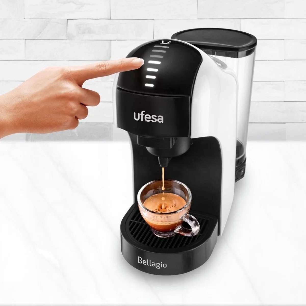 Ufesa Bellagio Bianca Koffiepadmachine 3 in 1 Nespresso Dolce Gusto & verse koffie