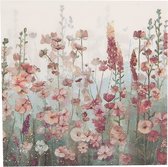 Clayre & Eef Serviettes Papier set de 20 33x33 cm Blanc Rose Fleurs