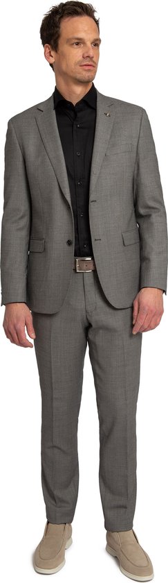 Convient - Costume Lucius Birdseye Wool Grijs - Homme - Taille 46 - Coupe moderne
