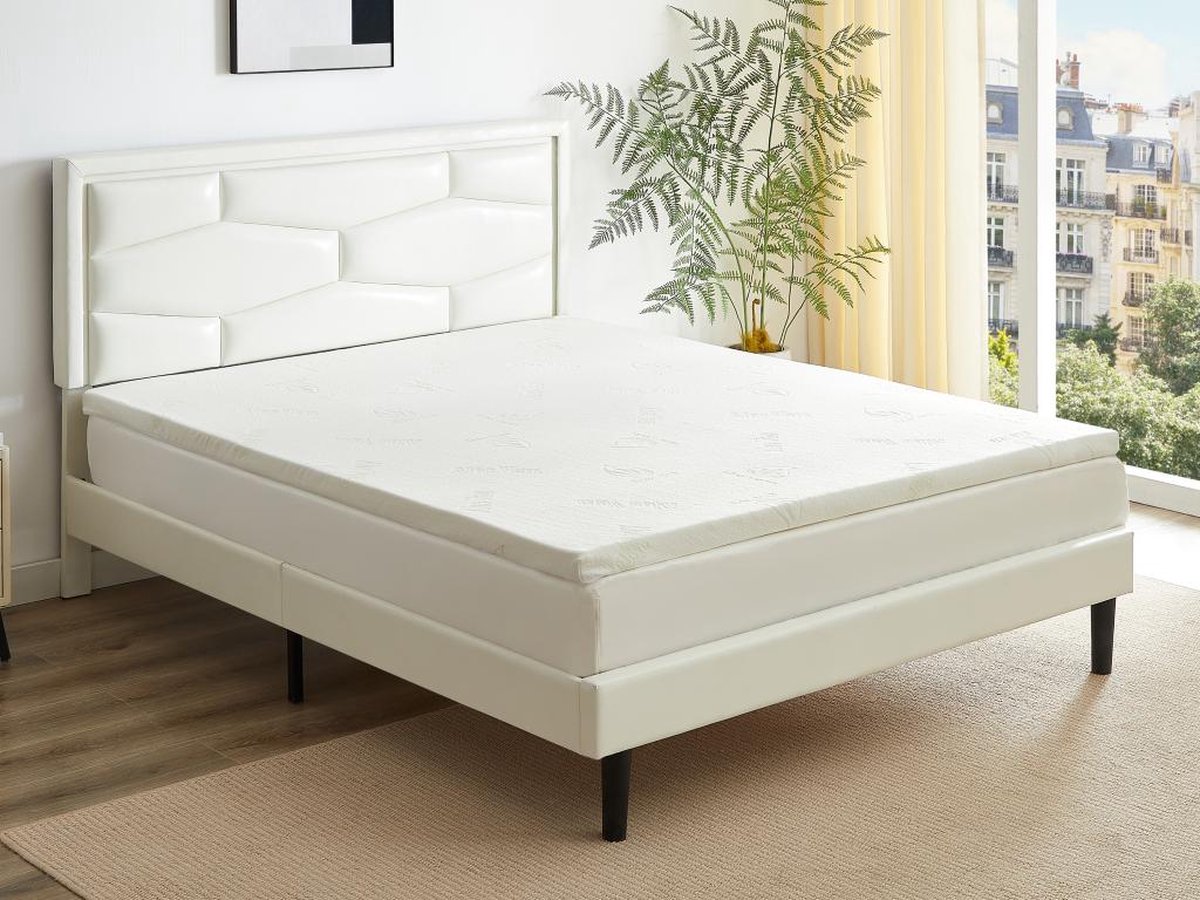 Vente-unique Dekmatras Luxe met vormgeheugen ALOE VERA van NATUREA - 180 x 200 cm