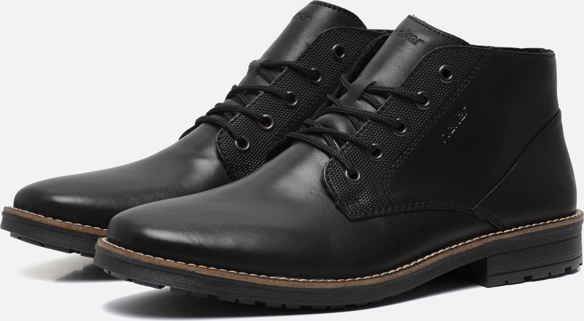 Rieker Veterschoenen zwart Leer - Maat 40