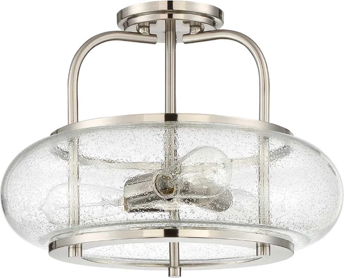 Quoizel LED Plafondlamp Trilogy | 3X E27 Max 60W | Dimbaar | Brushed Nickel