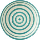 J-Line plat Granada Stripes Low - céramique - blanc/aqua - large