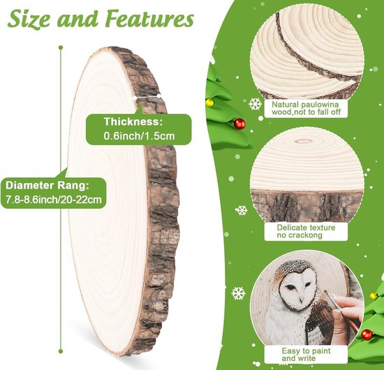 100 St Natuurlijke Houten Cirkels Doe-het-zelf Ambacht